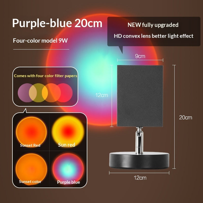 Sunset Lights Red Floor Table Lamp Living Room Bedroom Projection Sun Light Creative Sunset Bedside And Sofa Side Atmosphere