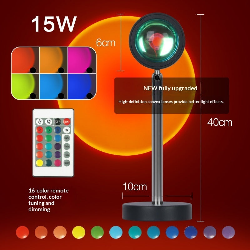Sunset Lights Red Floor Table Lamp Living Room Bedroom Projection Sun Light Creative Sunset Bedside And Sofa Side Atmosphere
